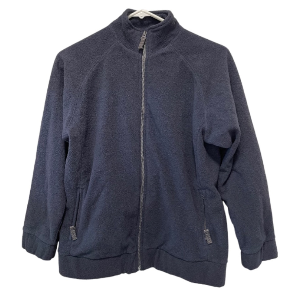 Gap Navy Blue Fleece Zip Up Sweatshirt Size L 10